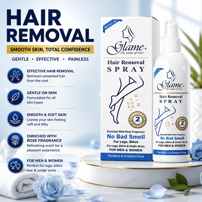 Glame Hair Removal Spray for Men & Women
