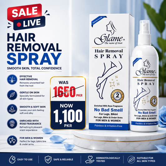 Glame Hair Removal Spray for Men & Women