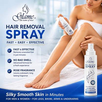 Glame Hair Removal Spray for Men & Women
