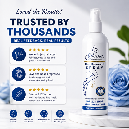 Glame Hair Removal Spray for Men & Women