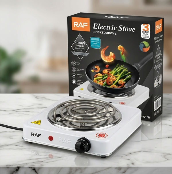 RAF 1000W Portable Electric Stove – Compact & Convenient Cooking